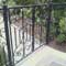 forged aluminum double walk gate along with fence sections powder coat finish